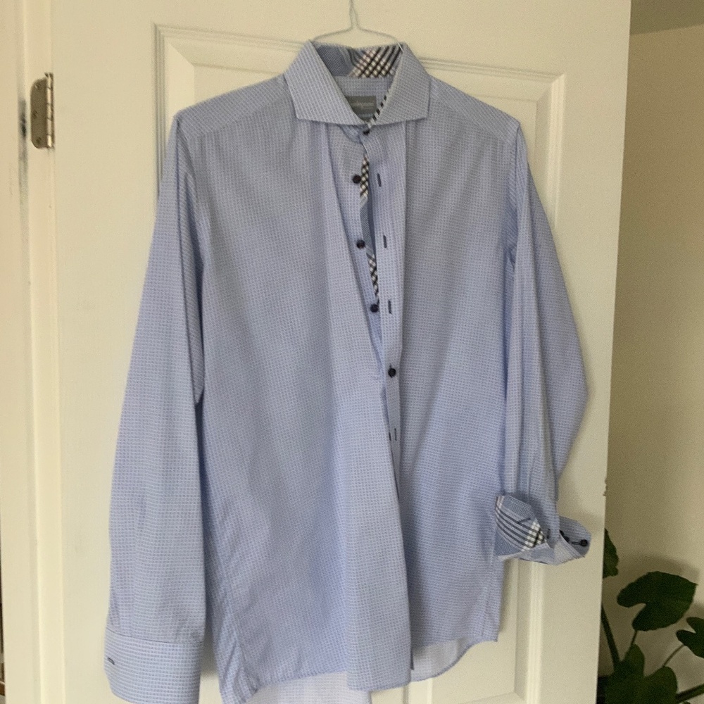 Men’s Dress Shirt - Contrasting Cuff and Collar - Sweden SZ 15.5